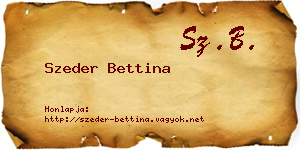 Szeder Bettina névjegykártya